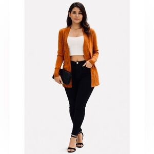 Brown Pocket Side Cardigan